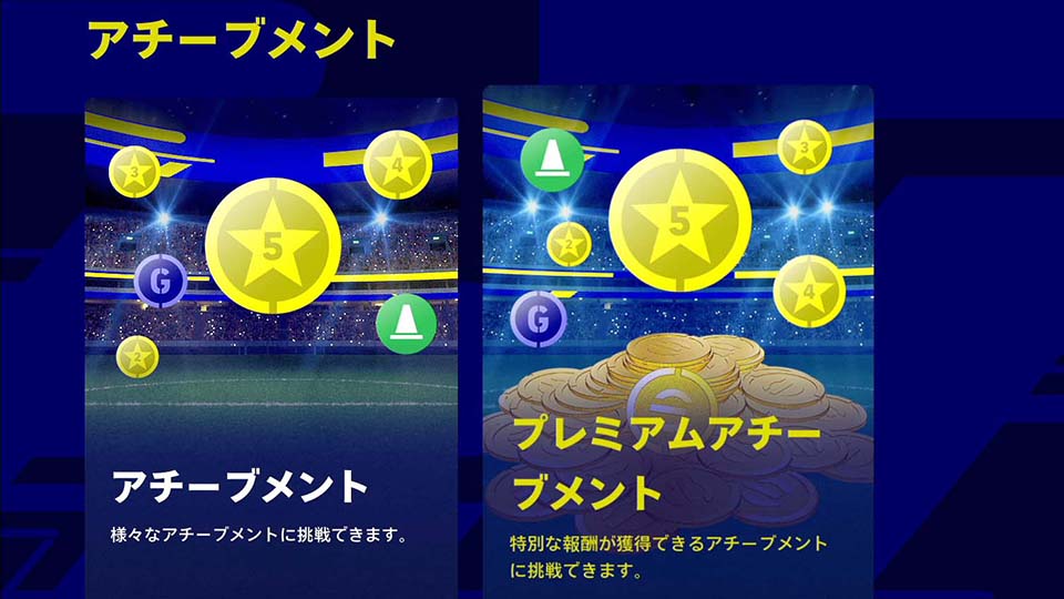 eFootball2022のプレミアムアチーブメント