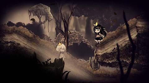 【嘘つき姫と盲目王子】画面の高さの半分から落下